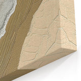 Abstract Line Art with Beige, Orange, and Textured Earthy Tones
