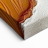 Abstract Line Art with Beige, Orange, and Textured Earthy Tones