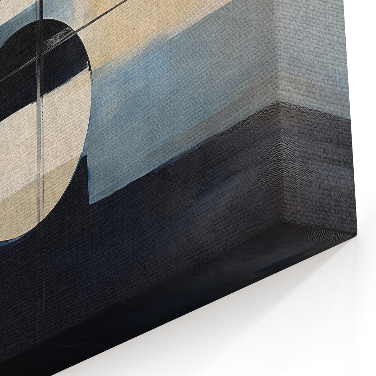 Modern Strokes and Lines Abstract Art with Geometric Design – Large Canvas