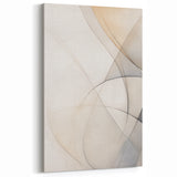 Minimalist Abstract Geometric Art - Subtle Neutral Toned Canvas Print