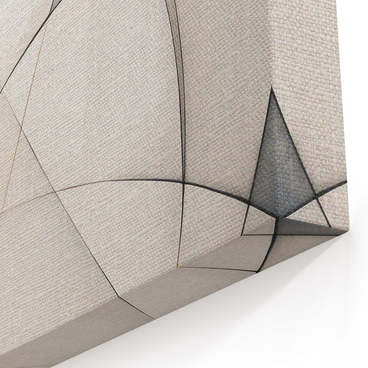 Minimalist Abstract Geometric Art - Subtle Neutral Toned Canvas Print