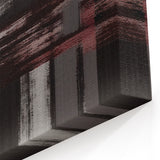 Abstract Line Art with Deep Burgundy, Black, and Gray Textures