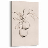 Minimalist Apple Art - Elegant Fruit Sketch - Modern Wall Decor