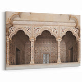 Ornate Mughal Arches Wall Art - Intricate Architecture Canvas Print