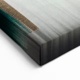 Abstract Line Art with Deep Green, Black, and Beige Vertical Strokes