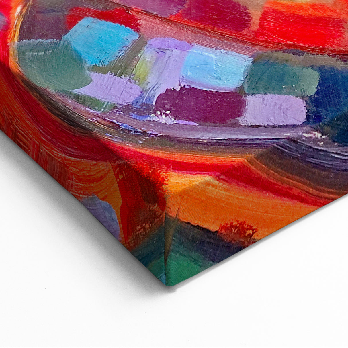 Abstract Art - Colorful Stacked Cups Design - Vibrant Wall Decor
