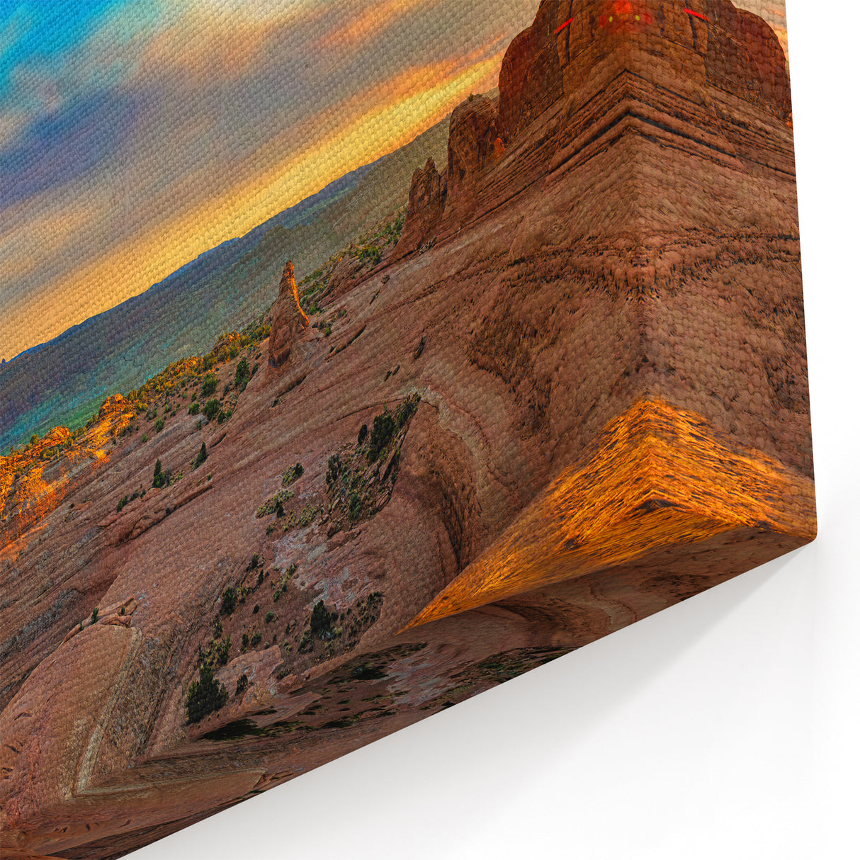 Sunset Desert Arch Wall Art - Vibrant Landscape Canvas Print