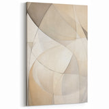 Neutral Minimalist Abstract Art - Modern Geometric Canvas Wall Decor