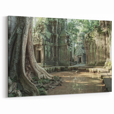 Ancient Temple Ruins Wall Art - Mystical Jungle Temple Canvas & Prints