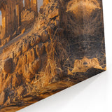 Ancient Desert Ruins Wall Art - Crumbling Arches at Sunset Canvas