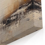 Neutral Strokes and Lines Abstract Art in Earthy Tones – Large Canvas