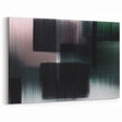 Abstract Line Art with Black, Green, and Muted Pink Textured Strokes