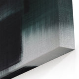 Abstract Line Art with Black, Green, and Muted Pink Textured Strokes