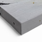 Black, White, and Gold Strokes Abstract Art – Modern Canvas Design