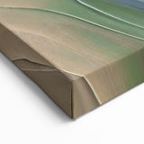 Flowing Strokes Abstract Art with Neutral and Green Tones – Canvas