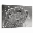 Winter Sea Otter Wall Art - Elegant Marine Life Canvas & Framed Prints