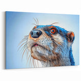 Vibrant Sea Otter Wall Art - Modern Marine Life Canvas & Framed Prints