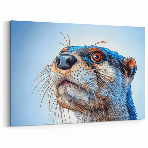 Vibrant Sea Otter Wall Art - Modern Marine Life Canvas & Framed Prints