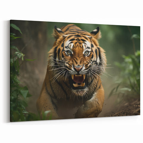Powerful Tiger Wall Art - Dynamic Jungle Decor in Canvas & Framed Prints.