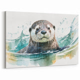 Serene Sea Otter Wall Art - Tranquil Marine Life Canvas & Framed Prints