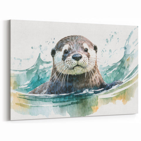 Serene Sea Otter Wall Art - Tranquil Marine Life Canvas & Framed Prints