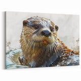Dynamic Sea Otter Wall Art - Energetic Marine Life Canvas & Framed Prints
