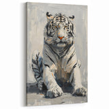 Abstract White Tiger Wall Art - Modern Wildlife Decor in Canvas & Prints.