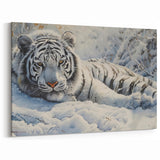 Winter White Tiger Wall Art - Serene Wildlife Decor in Canvas & Prints.