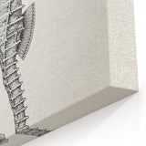 Intricate Seahorse Wall Art - Black & White Canvas, Framed & Acrylic Print