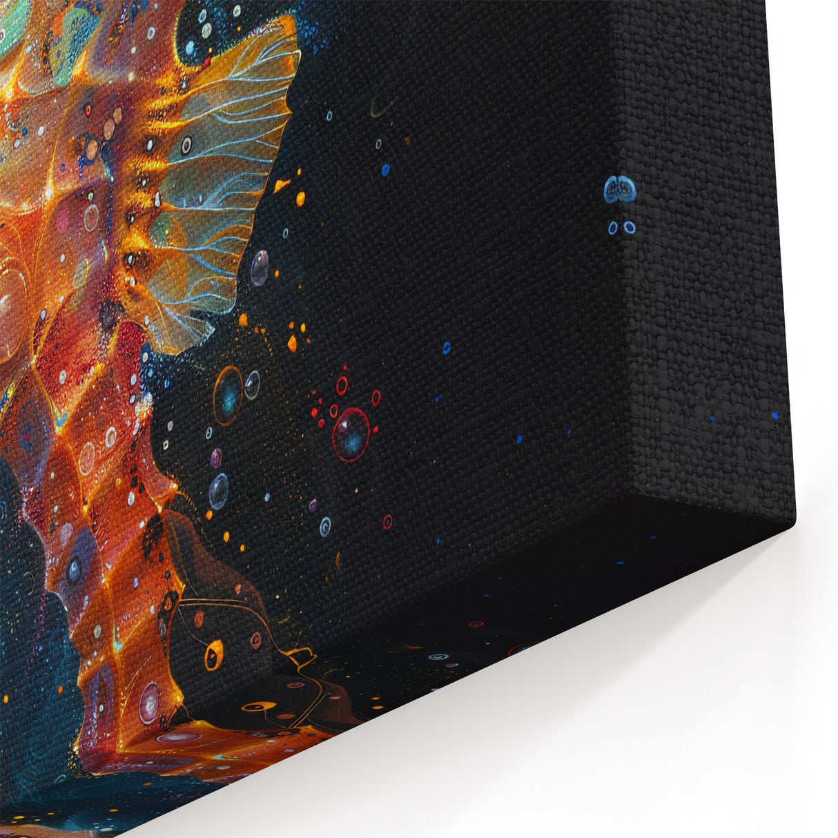 Vibrant Seahorse Wall Art - Fiery Canvas, Framed & Acrylic Glass Print