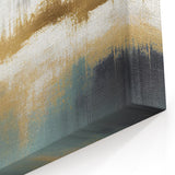 Abstract Strokes Art with Gold and Gray Tones – Modern Canvas Design