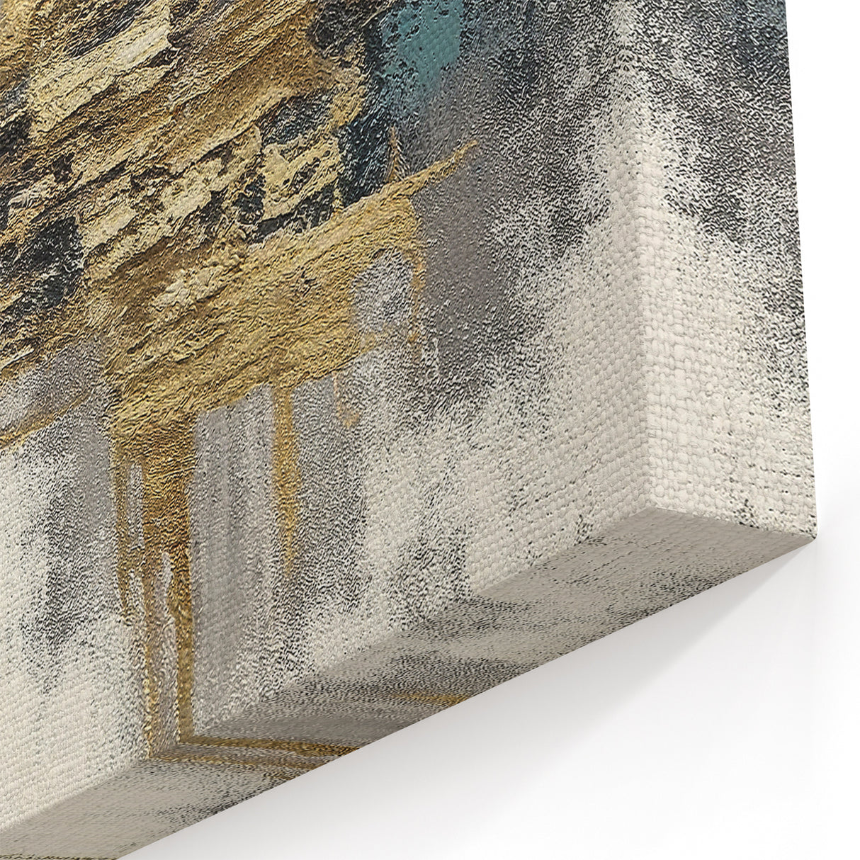 Textured Gold and Gray Strokes Abstract Art – Modern Canvas Design
