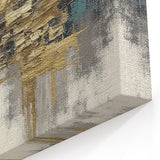 Textured Gold and Gray Strokes Abstract Art – Modern Canvas Design
