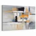 Geometric Strokes and Lines Abstract Art in Neutral Tones – Canvas