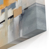 Geometric Strokes and Lines Abstract Art in Neutral Tones – Canvas