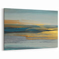 Abstract Strokes Art with Gold and Teal Layers – Modern Canvas Design