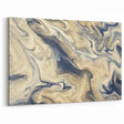 Elegant Abstract Strokes with Gold and Blue Swirls – Canvas Art