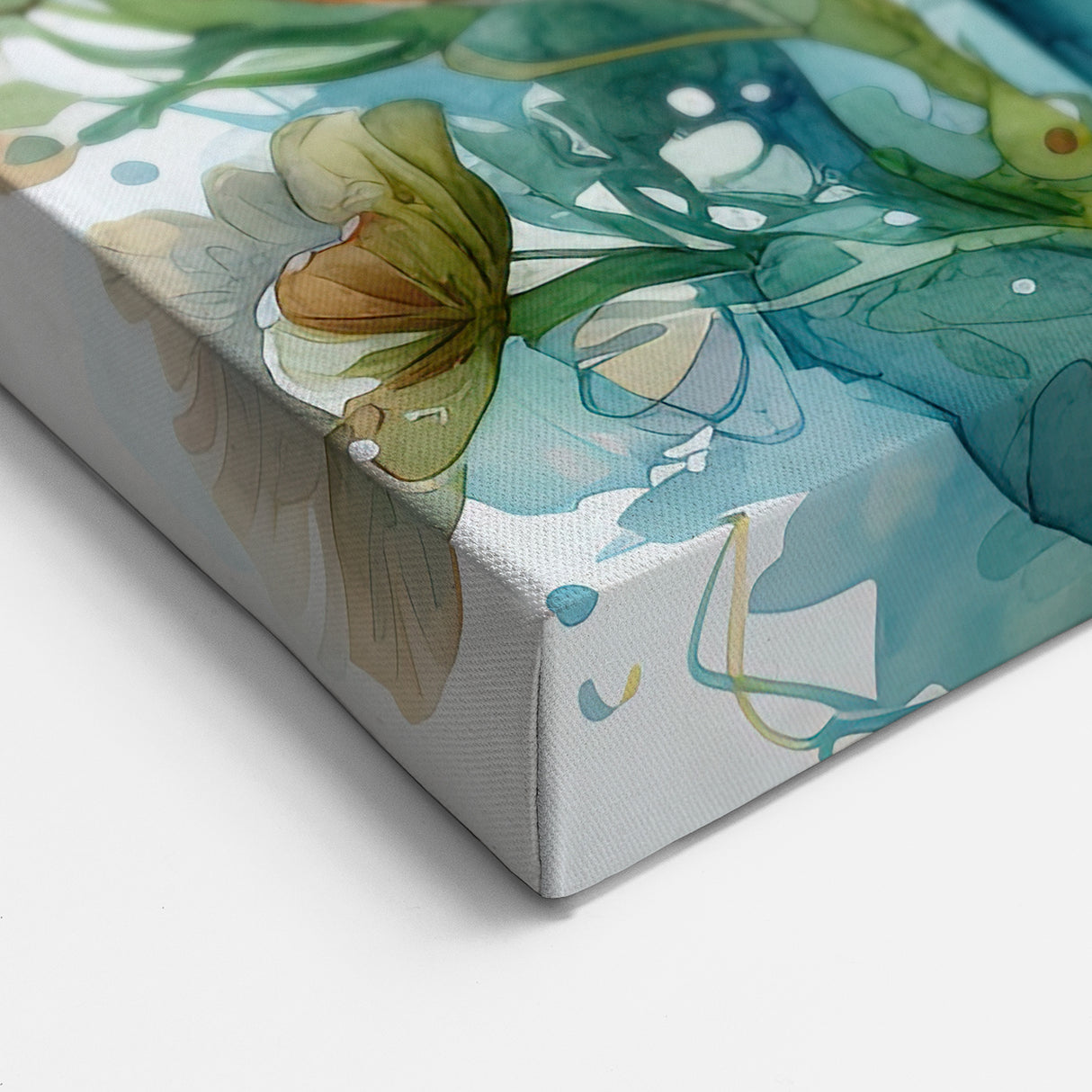 Serene Seahorse Wall Art - Lush Green & Blue Canvas, Framed Print