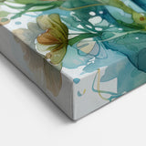 Serene Seahorse Wall Art - Lush Green & Blue Canvas, Framed Print