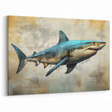 Majestic Shark Wall Art - Marine Life Canvas Print & Framed Decor