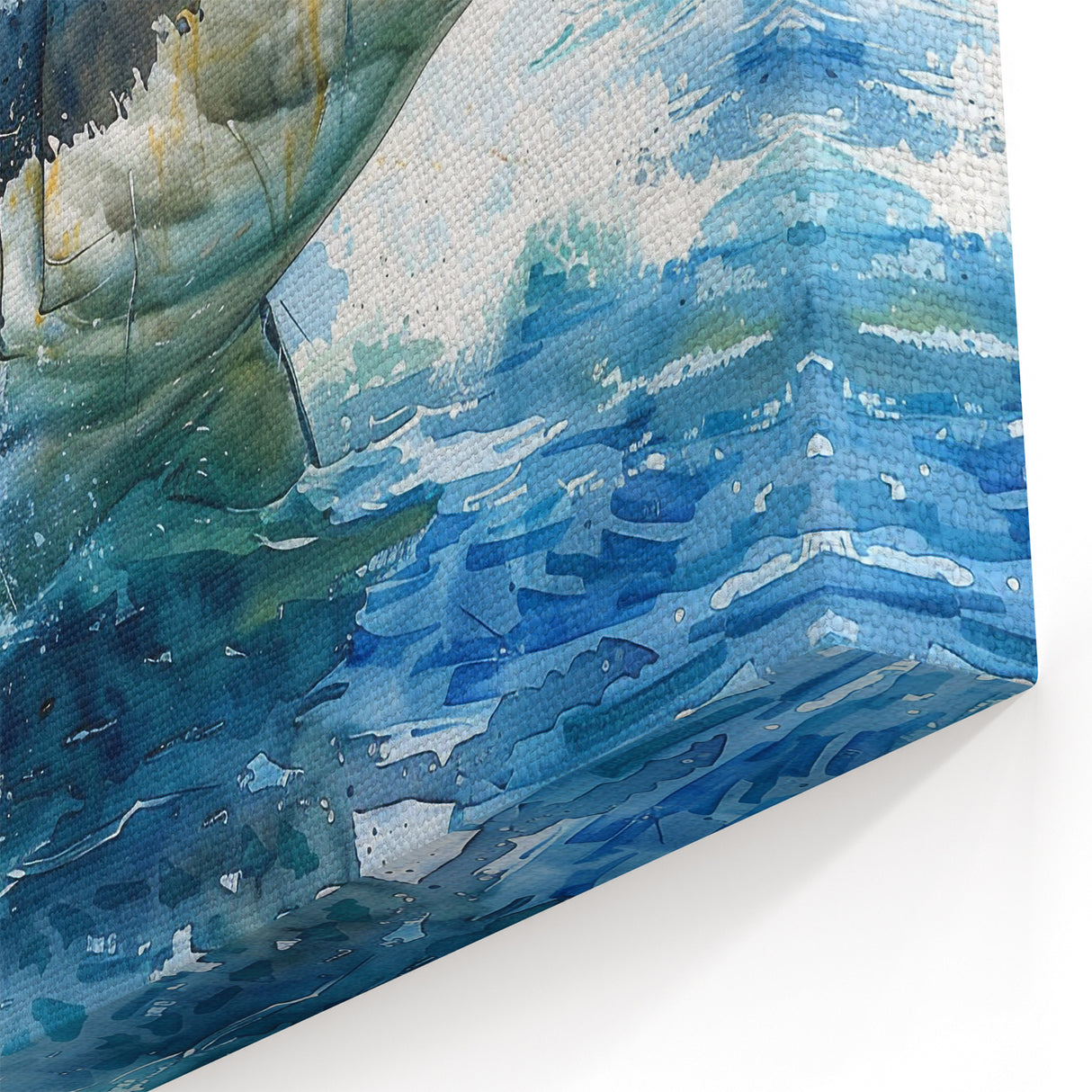 Vibrant Shark Wall Art - Ocean Life Canvas & Framed Print Decor