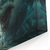 Intense Shark Wall Art - Dynamic Ocean Life Canvas & Framed Print
