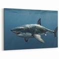 Serene Shark Wall Art - Underwater Marine Life Canvas & Framed Print