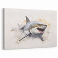 Artistic Shark Wall Art - Dynamic Marine Life Canvas & Framed Print