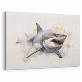 Artistic Shark Wall Art - Dynamic Marine Life Canvas & Framed Print