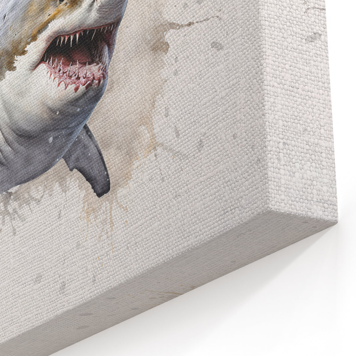 Artistic Shark Wall Art - Dynamic Marine Life Canvas & Framed Print