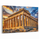 Ancient Ruins Wall Art - Parthenon at Sunset | Canvas & Framed Prints