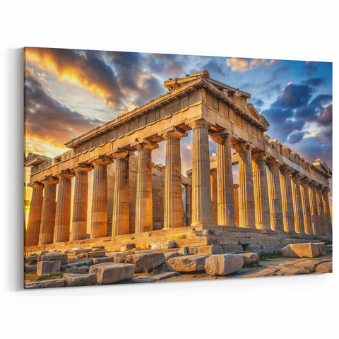 Ancient Ruins Wall Art - Parthenon at Sunset | Canvas & Framed Prints