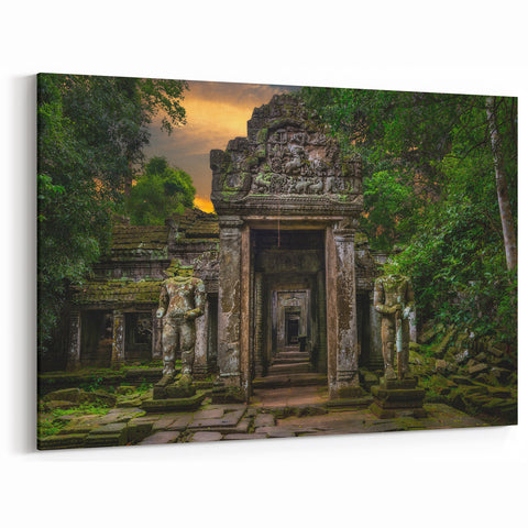 Ancient Ruins Wall Art - Majestic Architectural Heritage Canvas Print
