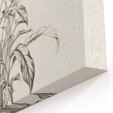 Minimalist Floral Abstract Art: Intricate Botanical Illustration